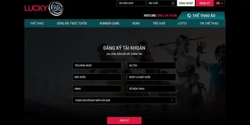 Giao diện sau khi tải app Lucky88 về thiết bị cá nhân