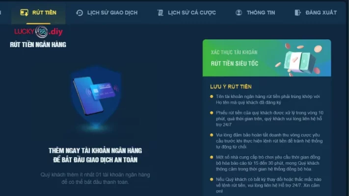 Những điều kiện cần có để rút tiền Lucky88 là gì? 